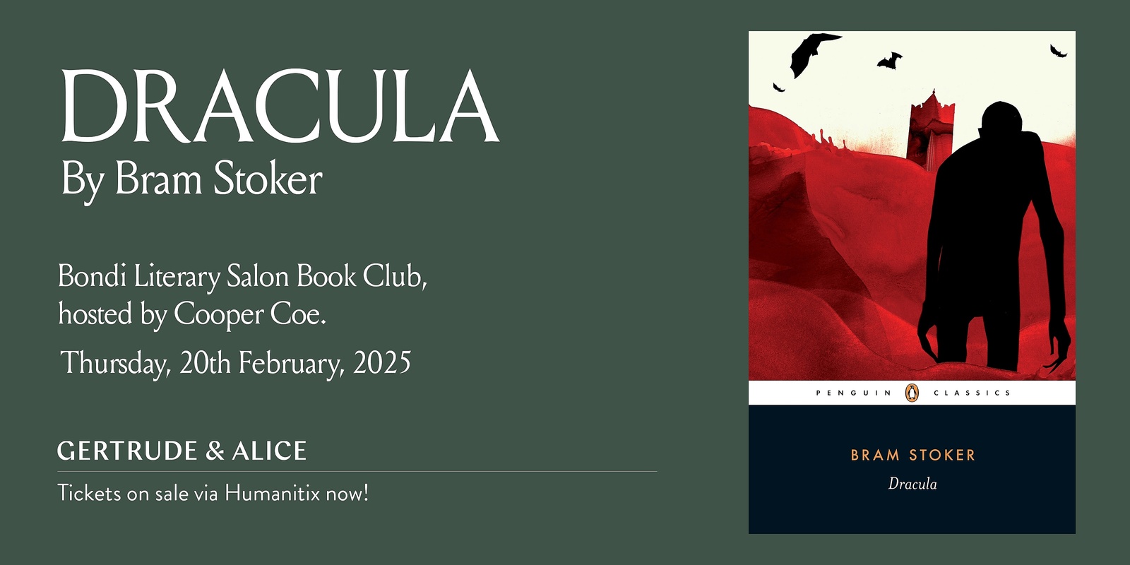 Banner image for Bondi Literary Salon Book Club: Dracula