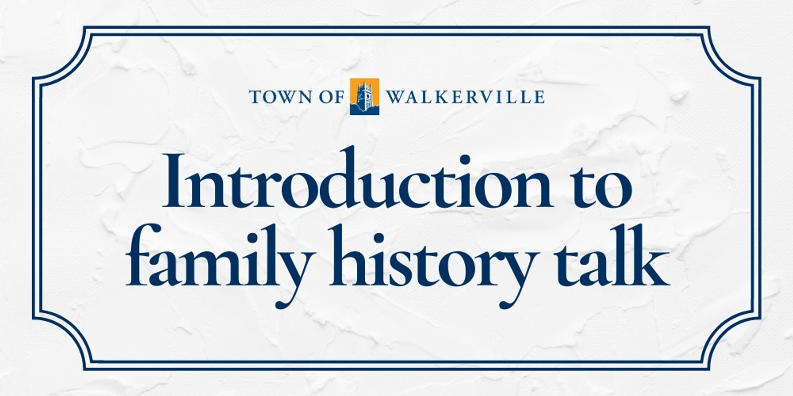 Banner image for Introduction to family history talk