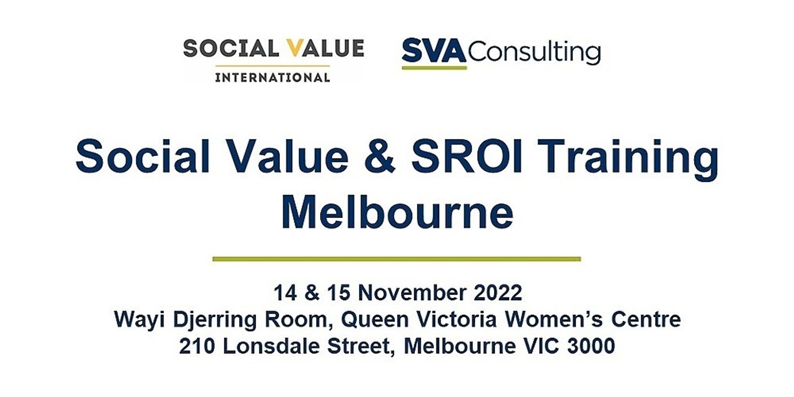 Banner image for Social Value & SROI Training Melbourne (14 to 15 November)