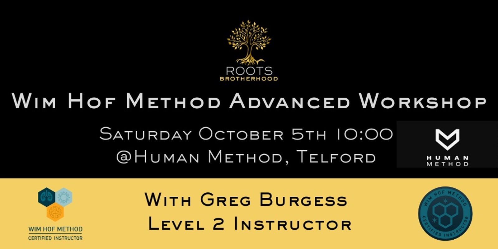 Banner image for Roots Brotherhood - Wim Hof Method Advanced Workshop [Free to all Men]