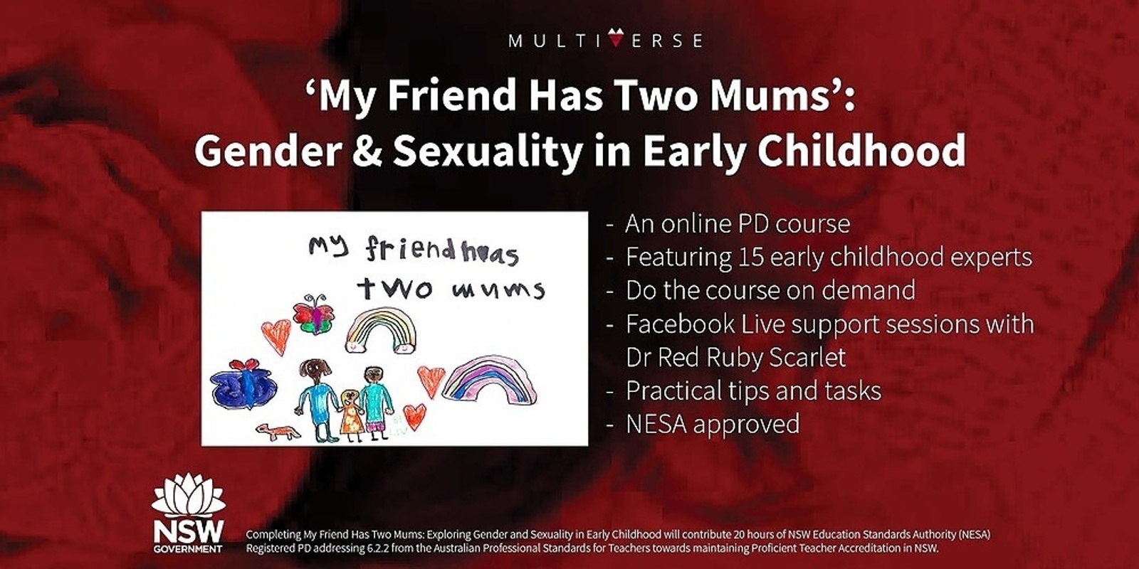 Banner image for 'My Friend Has Two Mums': Gender and Sexuality in Early Childhood