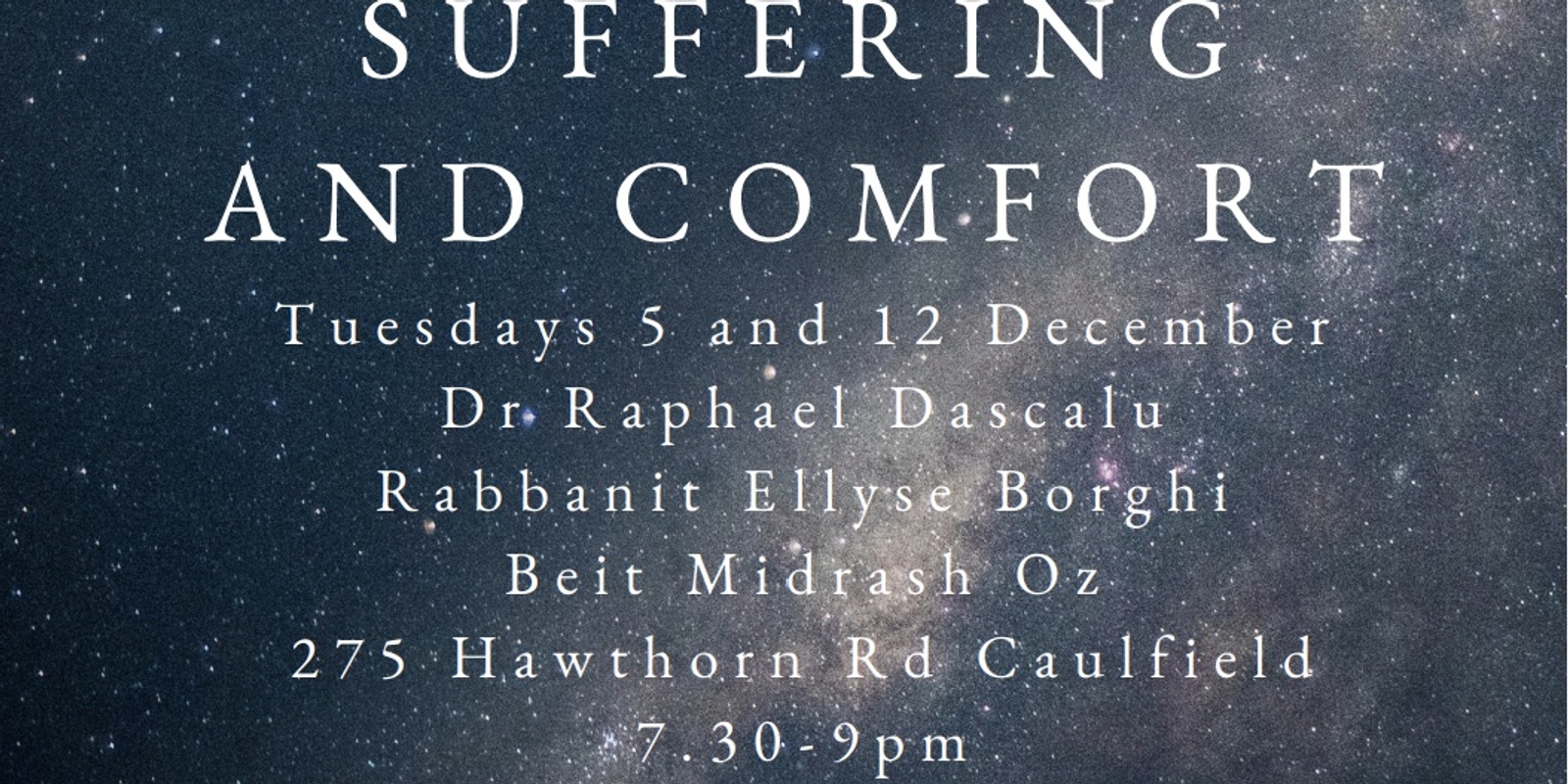 Banner image for Torah of Suffering and Comfort