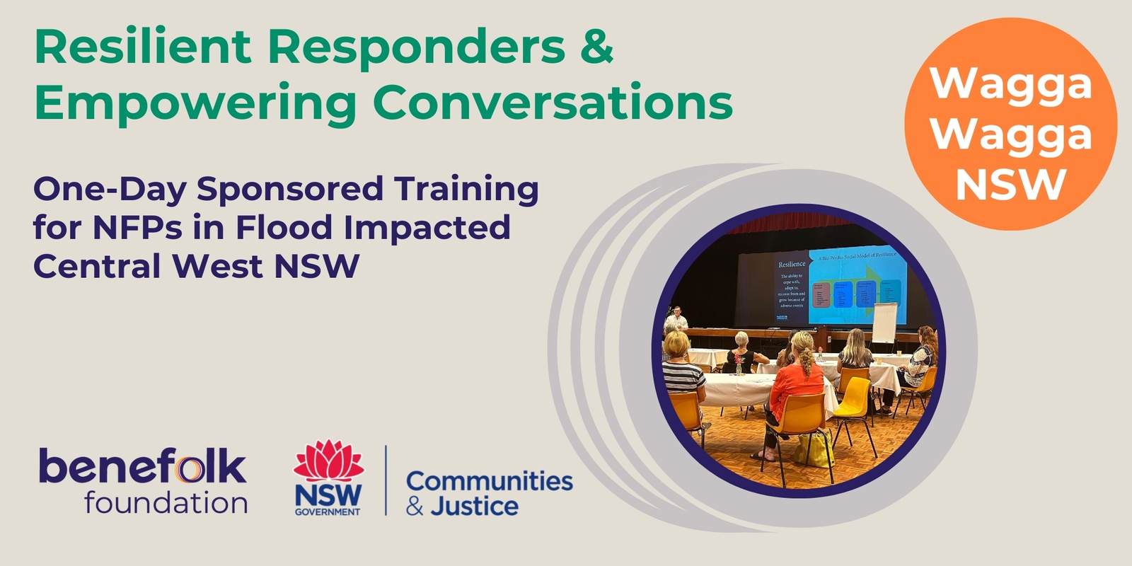 Banner image for Wagga Wagga NSW - 'Resilient Responders and Empowering Conversations' One Day Training 