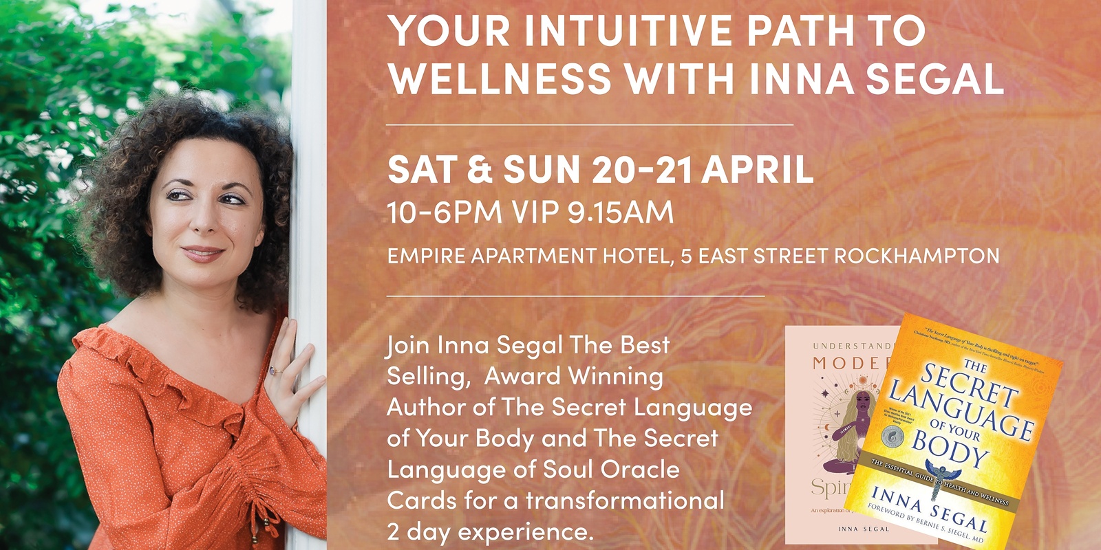 Banner image for Your Intuitive Path to Wellness-With Inna Segal Rockhampton
