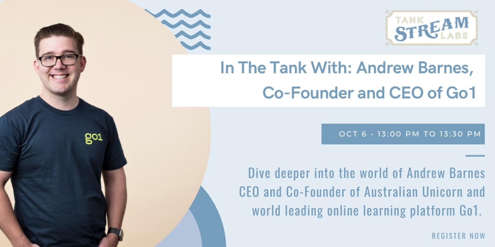 Banner image for In the Tank with Andrew Barnes, CEO and Co-Founder of Go1 