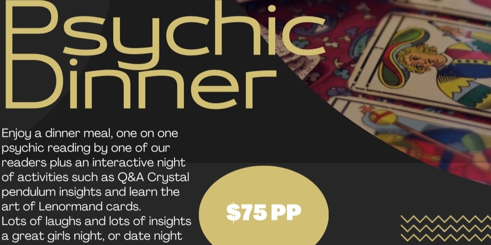 Banner image for Psychic Dinner @Seaford Hotel 5th Aug 