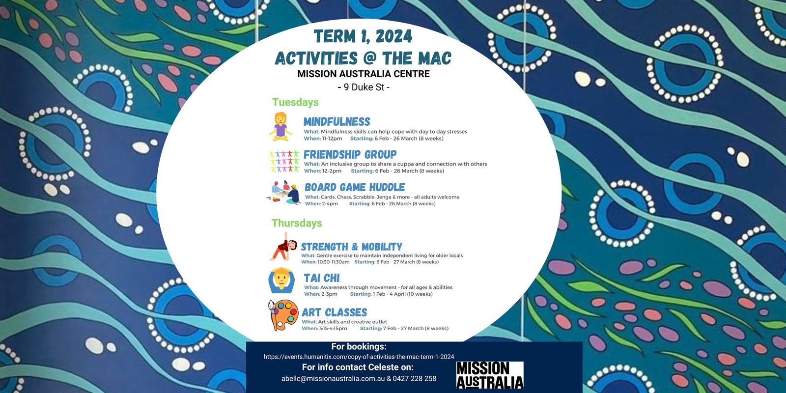 Banner image for Activities @ the MAC Term 1, 2024