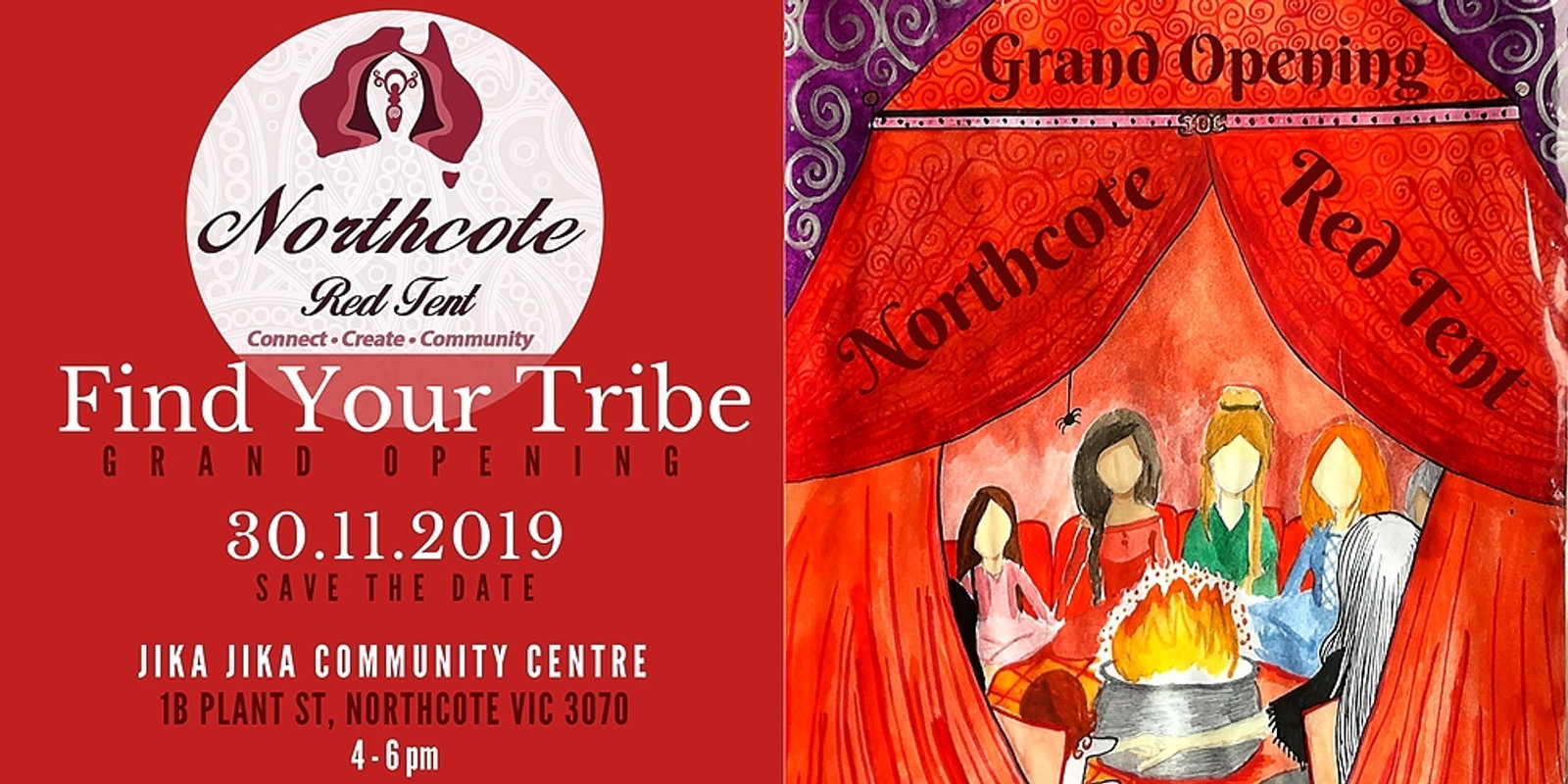Banner image for Northcote Red Tent - Find Your Tribe