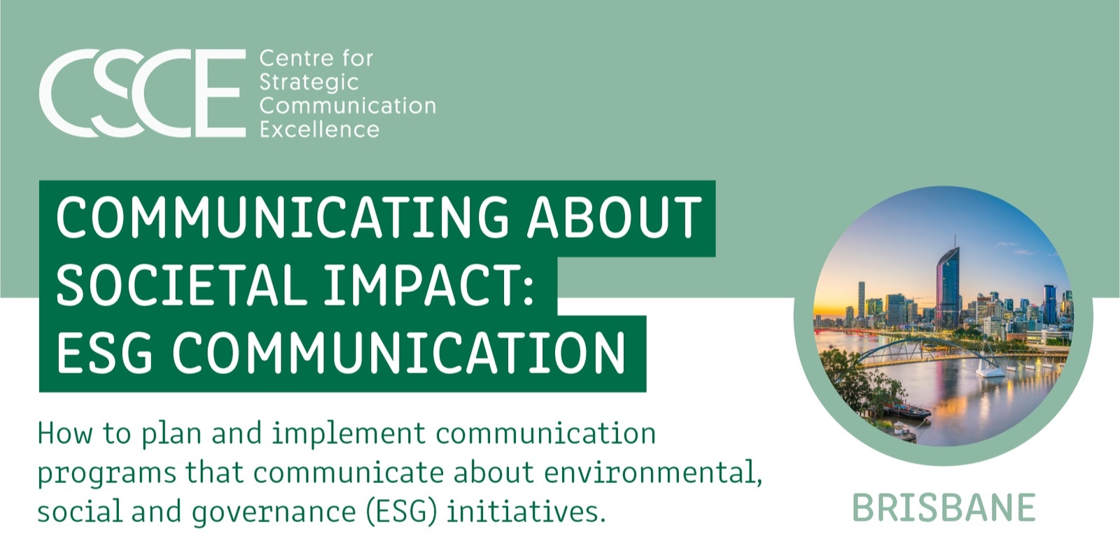 Banner image for Communicating About Societal Impact: ESG communication