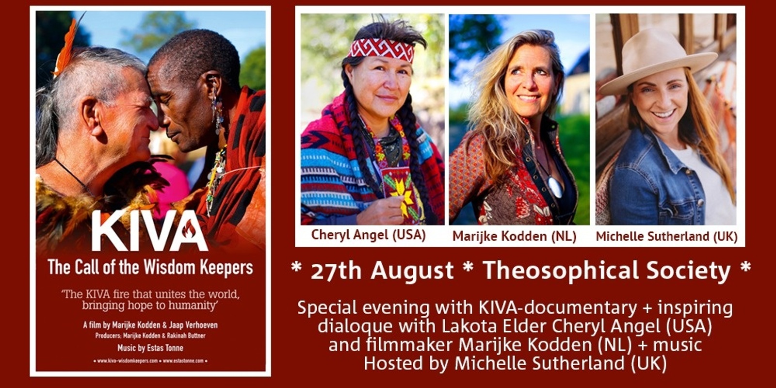 Banner image for Documentary Screening - Kiva The Call of the Wisdom Keepers with Wisdom Keeper Cheryl Angel + Music & Meditation (GLASGOW)