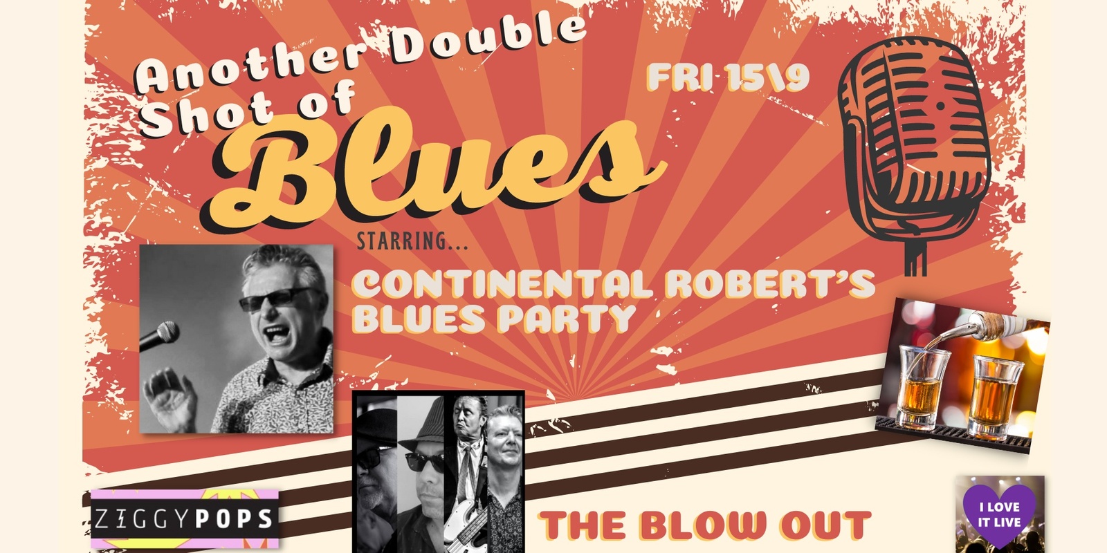 Banner image for A DOUBLE SHOT OF BLUES starring CONTINENTAL ROBERT'S BLUES PARTY/THE BLOWOUT