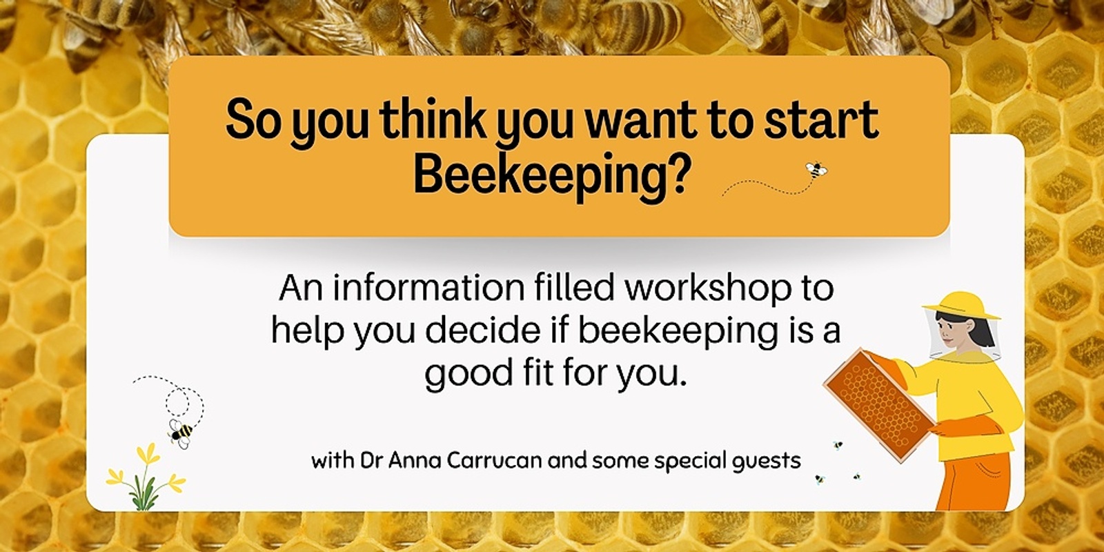 Banner image for So you think you want to start Beekeeping?