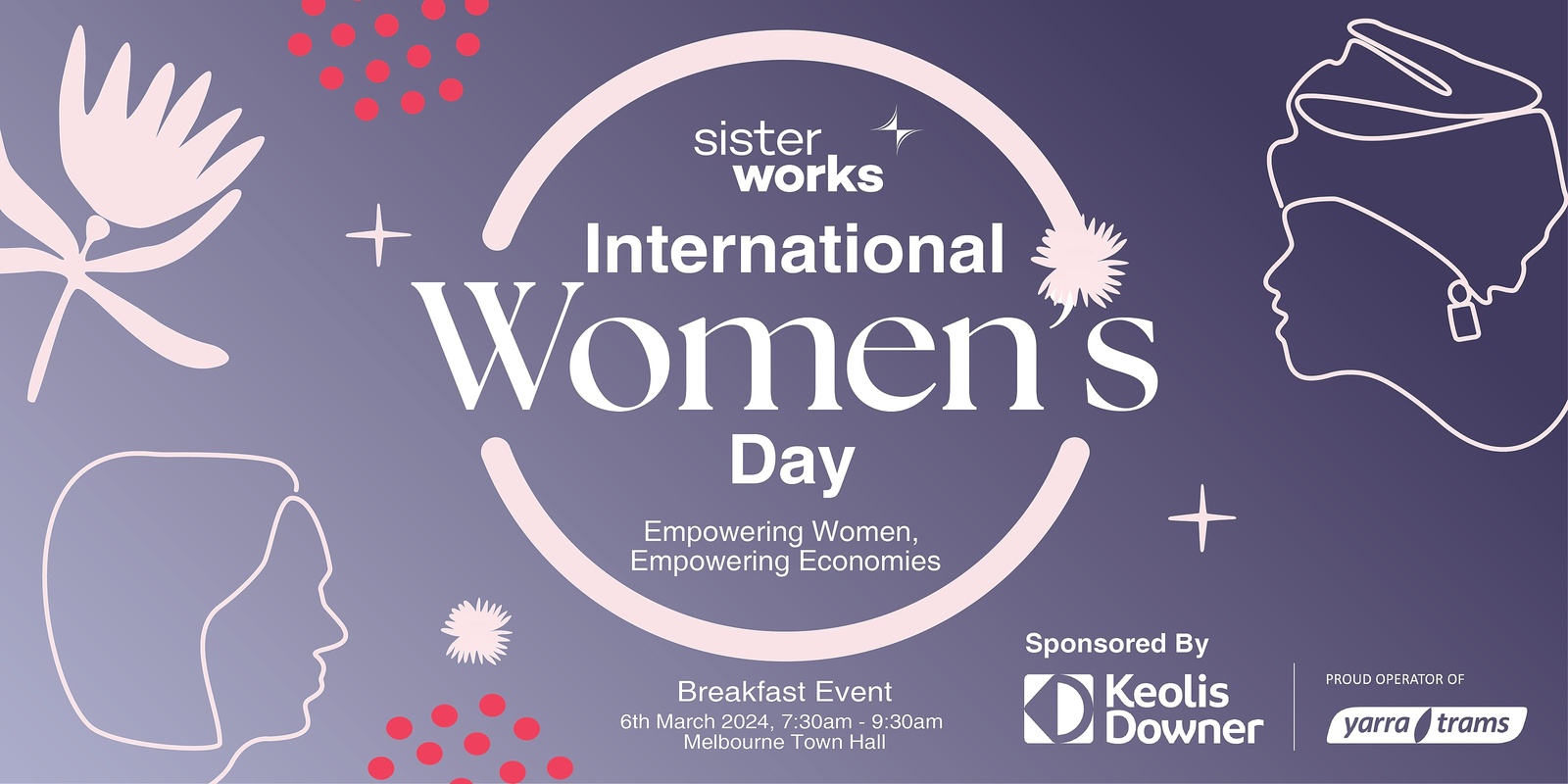 Banner image for Sisterworks International Women's Day Breakfast