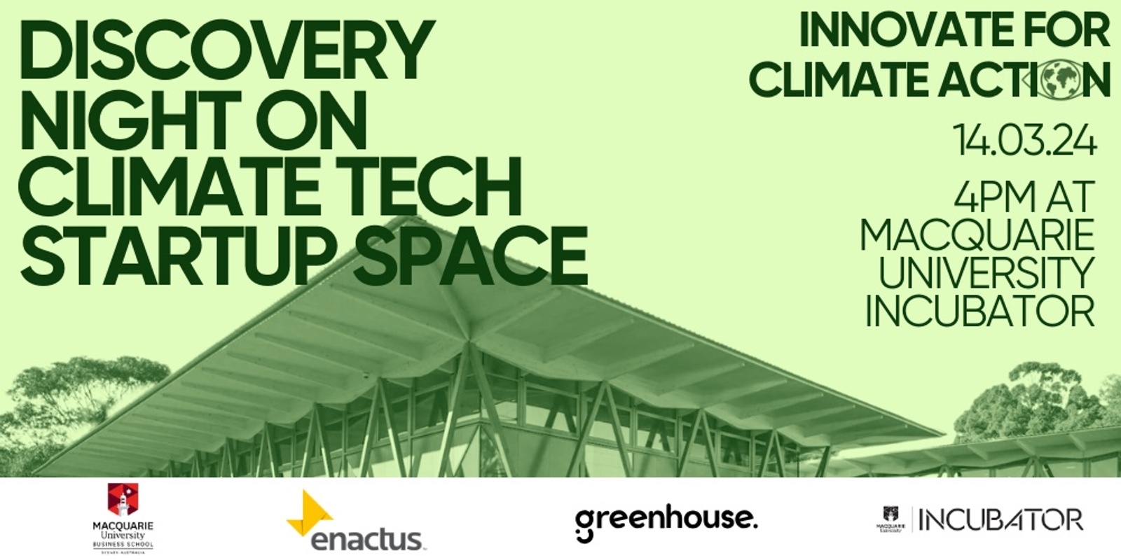 Banner image for Discovery Night: An Introduction to the Climate Tech Startup Space 