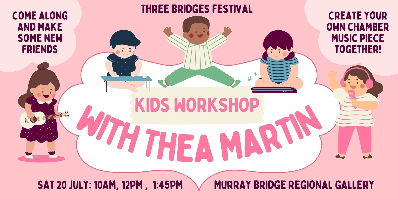 Banner image for THREE BRIDGES FESTIVAL: Kids' Workshops with Thea Martin