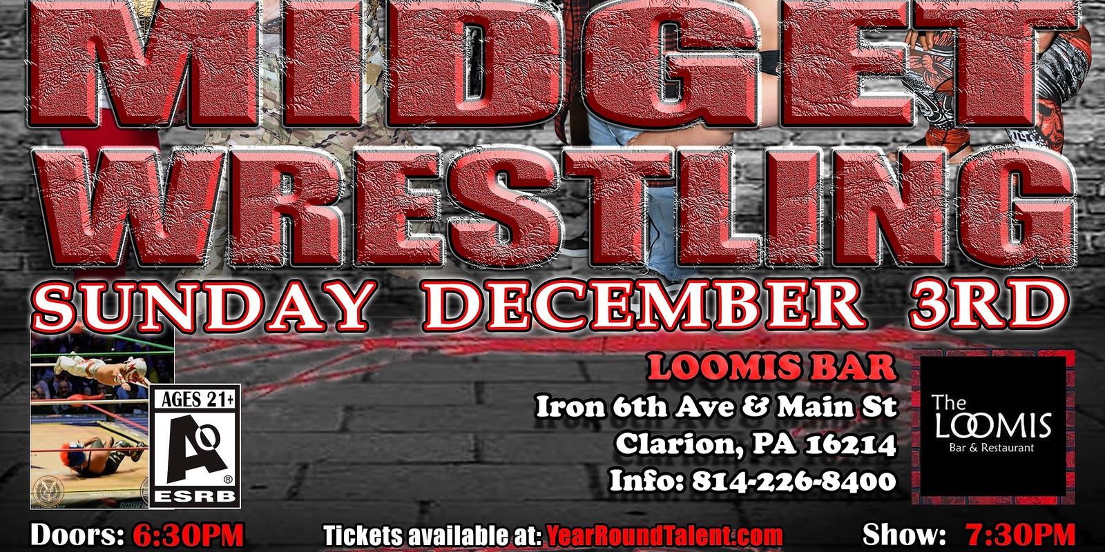 Banner image for Clarion, PA - Micro-Wresting All * Stars: Little Mania Rips Through the Ring!