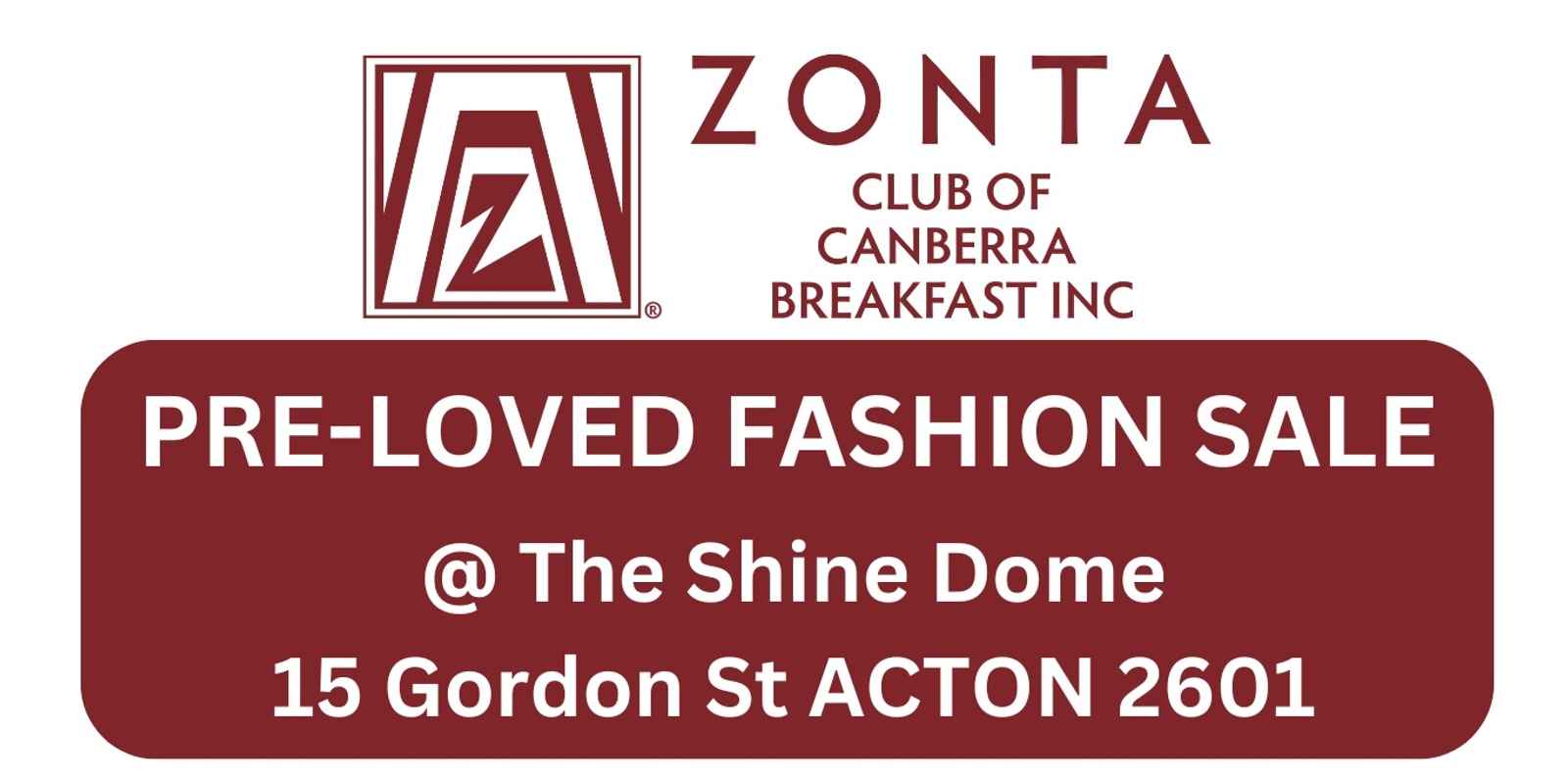 Banner image for Zonta Club of Canberra Breakfast Pre-Loved Fashion Sale