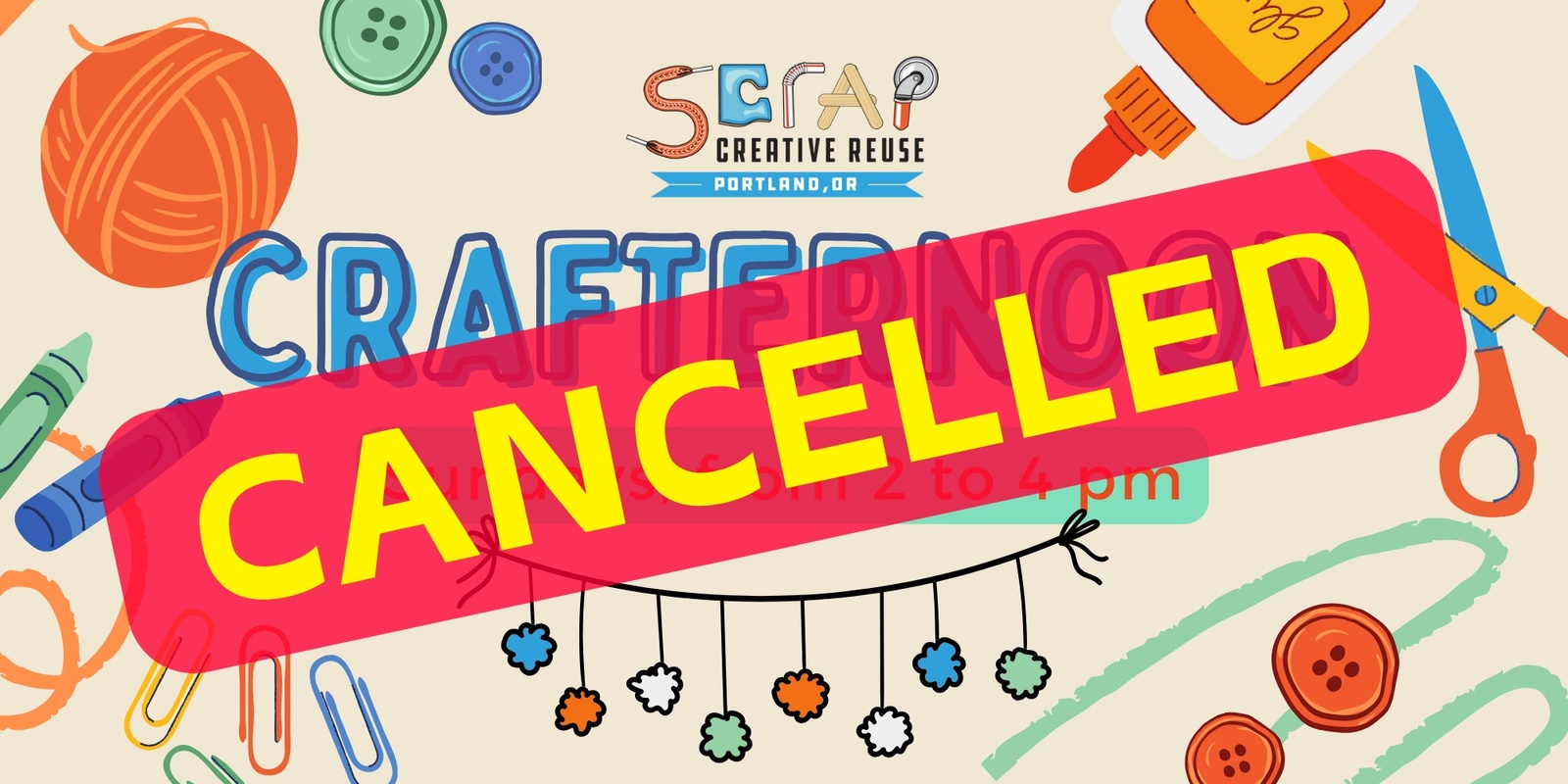 Banner image for Sunday Crafternoon CANCELLED! (May 12th)