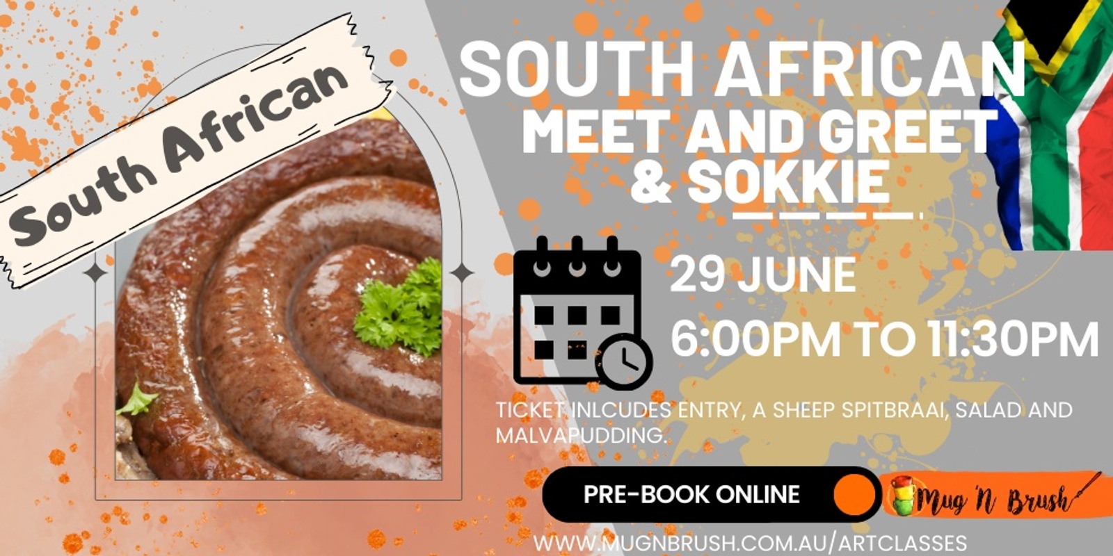 Banner image for South African Meet & Greet & Sokkie evening - June