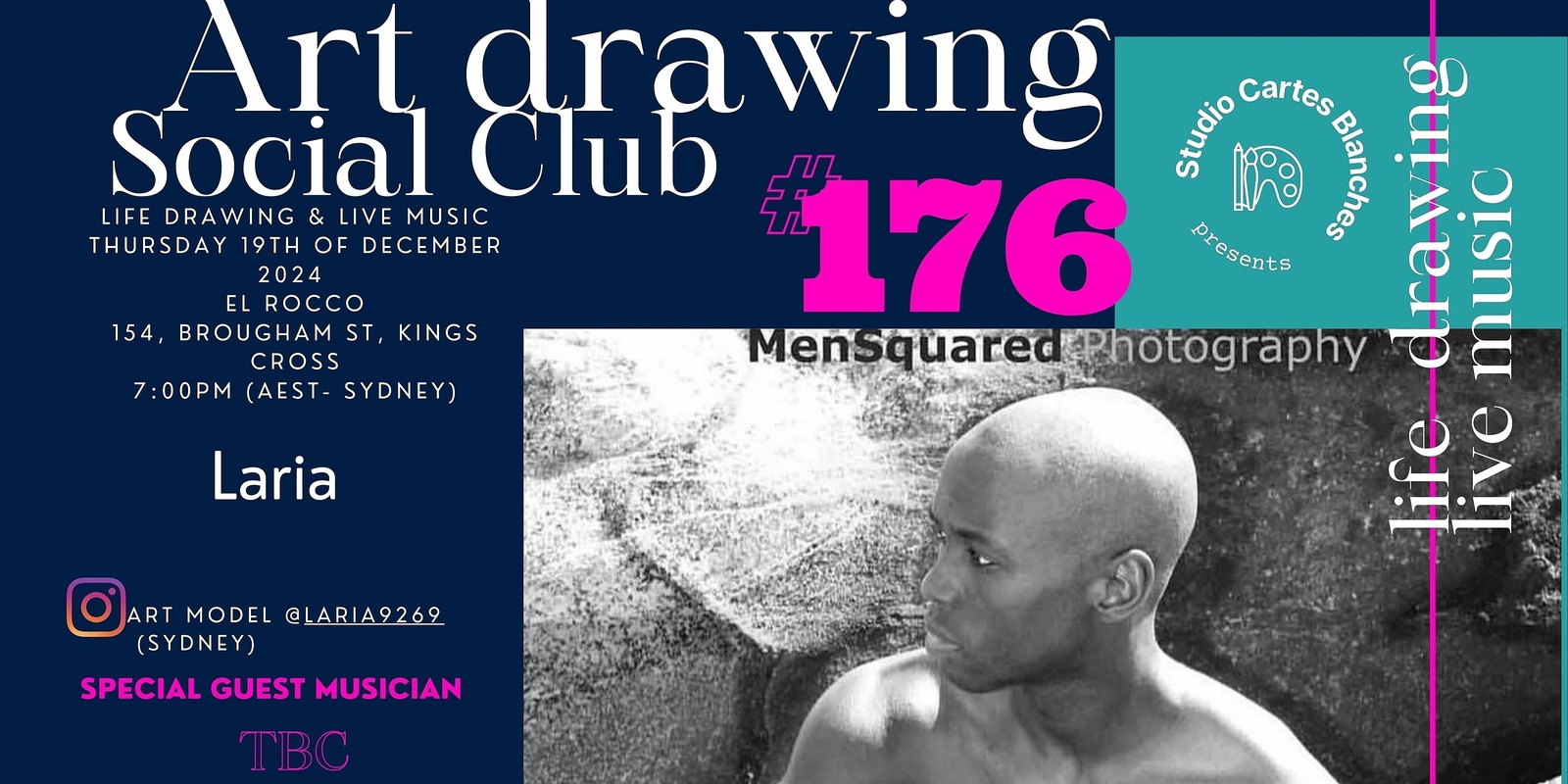 Banner image for Art Drawing Live Music Social Club #176