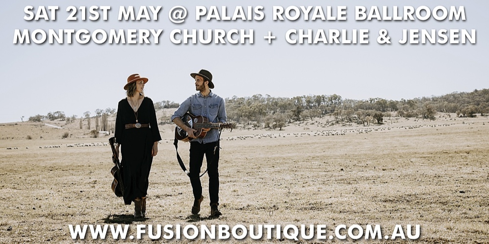 Banner image for Palais Performances: MONTGOMERY CHURCH + CHARLIE & JENSEN in Concert at the Palais Royale Ballroom, Katoomba, Blue Mountains (New Date)