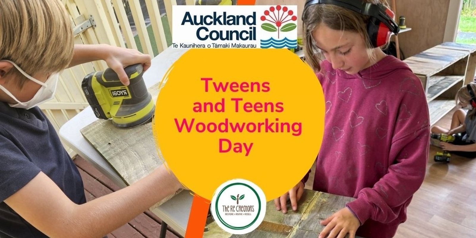 Banner image for Tweens/ Teens Woodworking Day, West Auckland's RE: MAKER SPACE, Thursday 10 October 9.30am-3.30pm