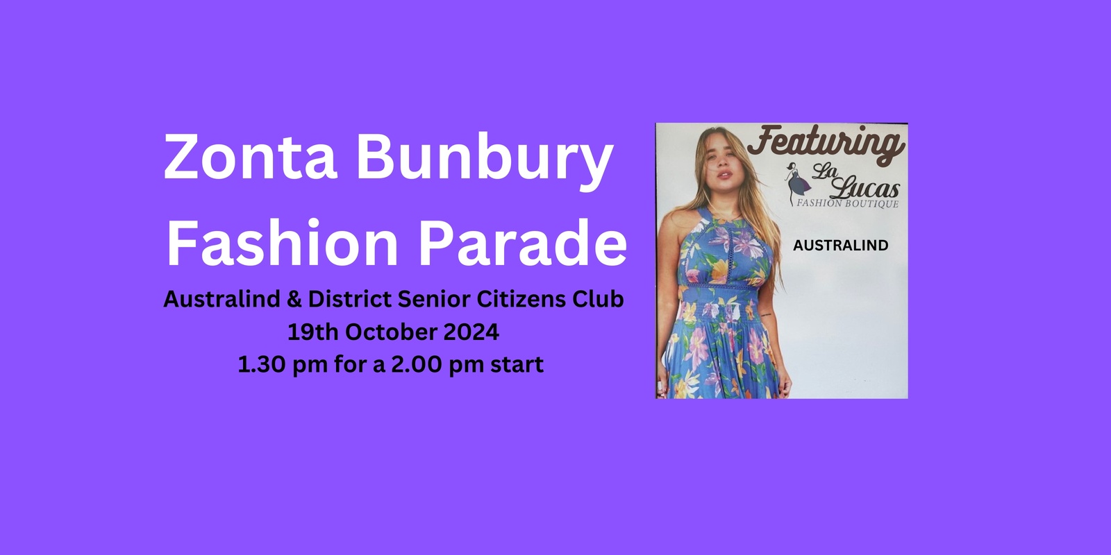 Banner image for Zonta Bunbury Fashion Parade