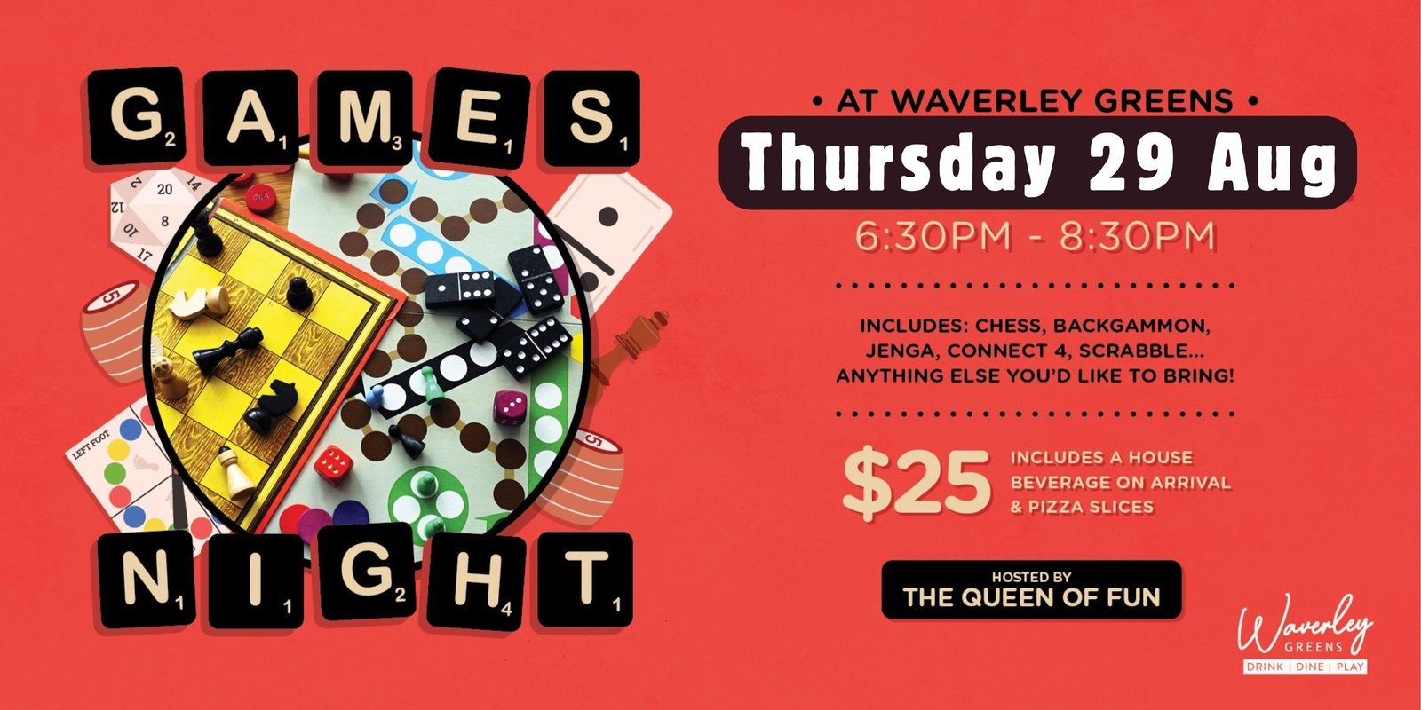 Banner image for Games Night at the Greens