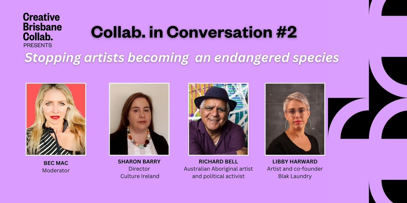 Banner image for Collab. in Conversation #2  - Stopping artists becoming an endangered species