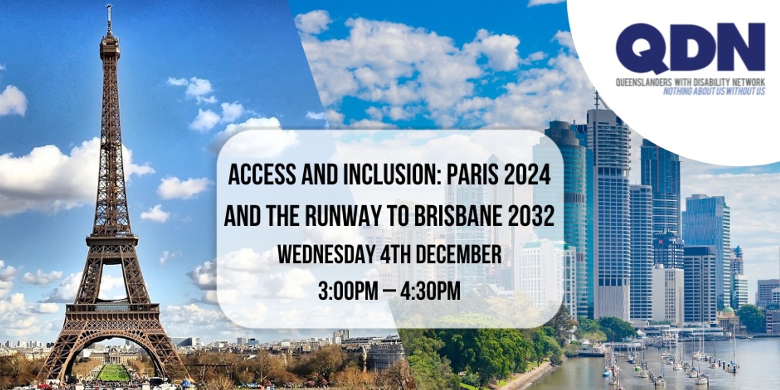 Banner image for Access and Inclusion: Paris 2024 and the runway to Brisbane 2032 