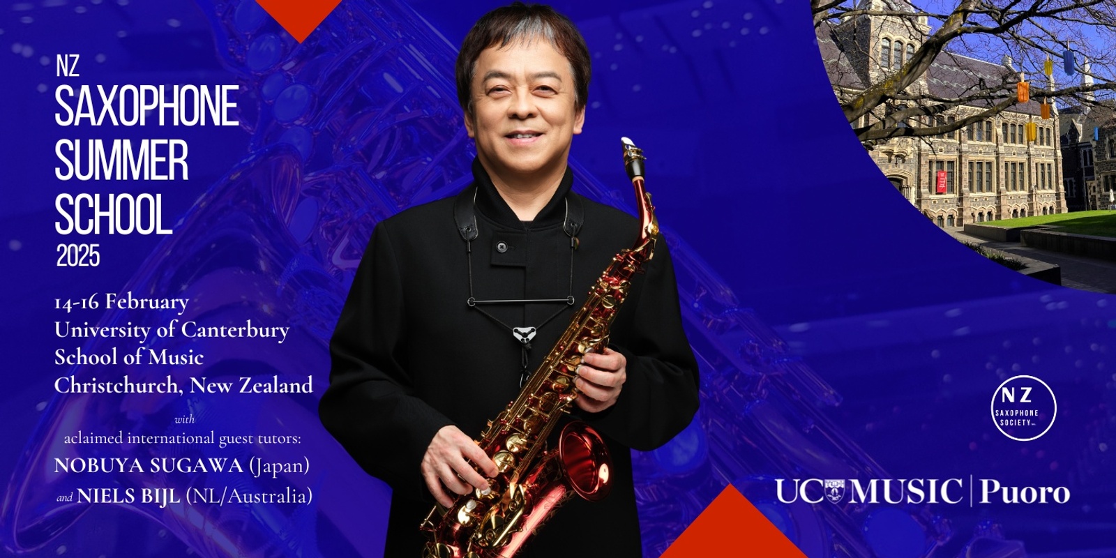 Banner image for NZ Classical Saxophone Summer School 2025