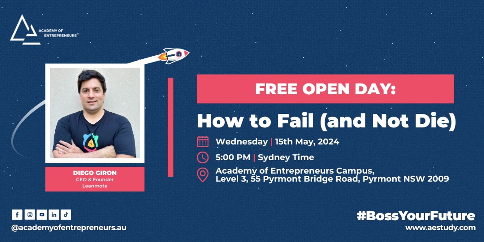 Banner image for Open Day: How to Fail and Not Die