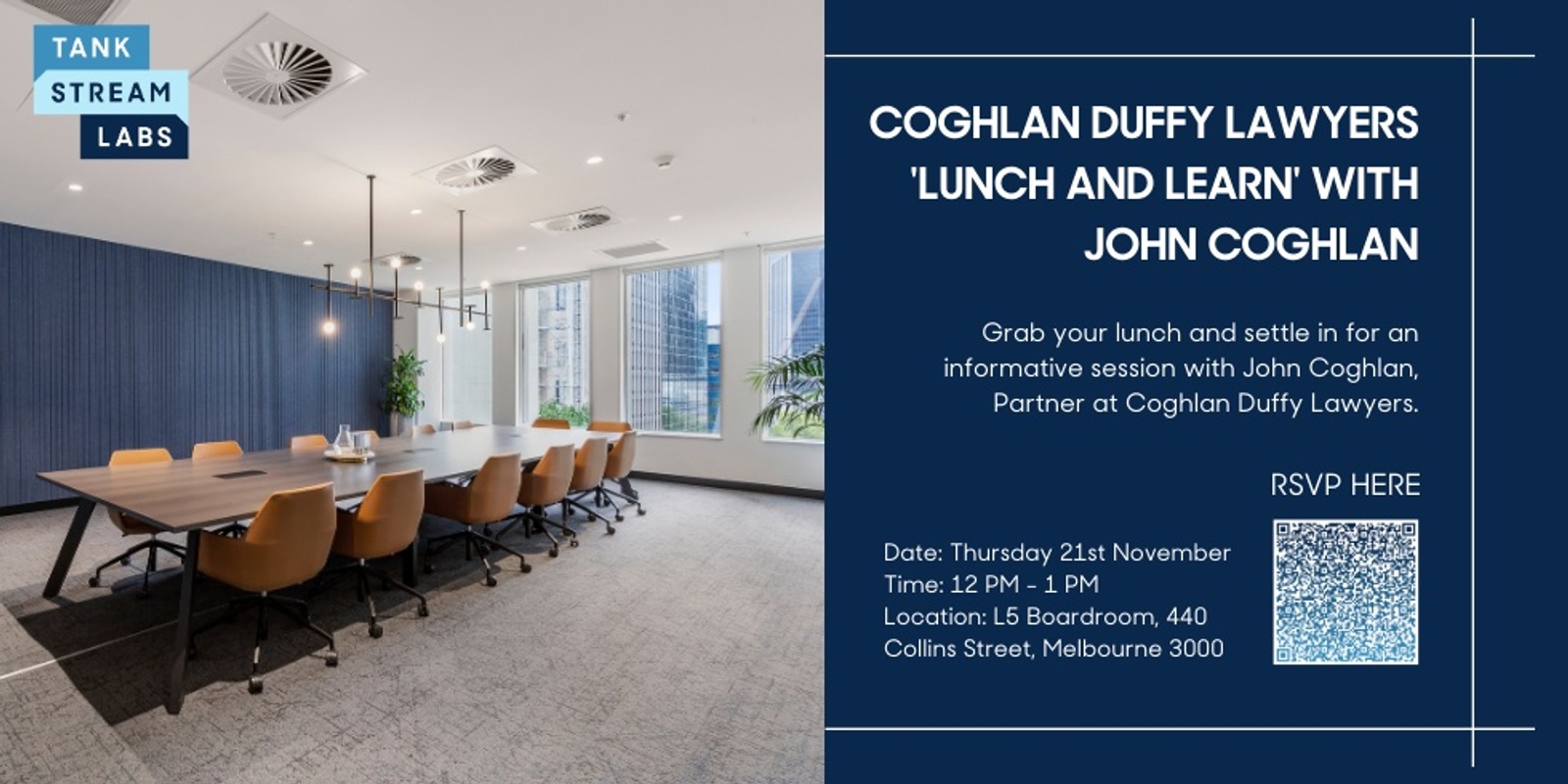 Banner image for Coghlan Duffy Lawyers ‘Lunch & Learn’ with John Coghlan