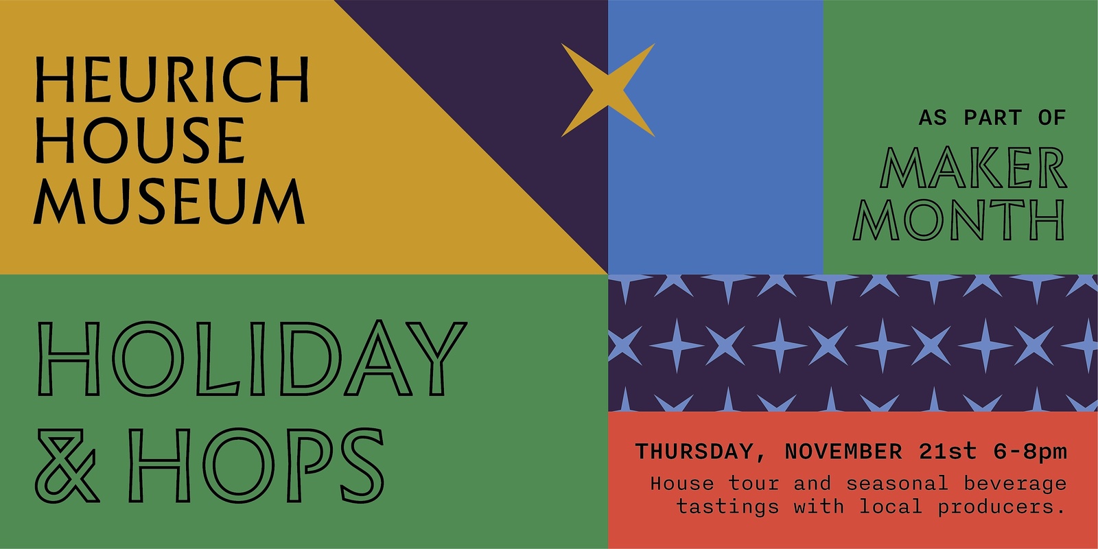 Banner image for Holiday & Hops as part of Heurich Maker Month