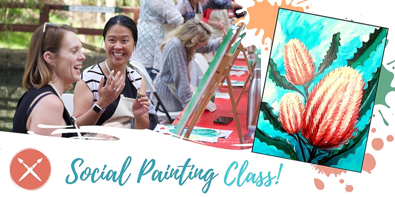 Banner image for Paint & Sip Event: Banksia Bliss 14/03/23
