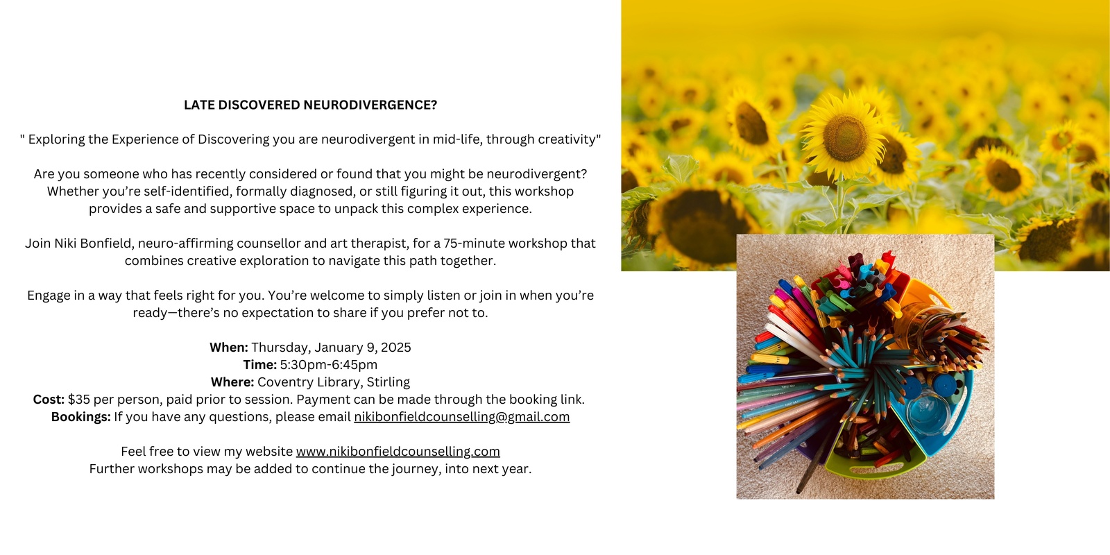 Banner image for Late Discovered Neurodivergence Workshop