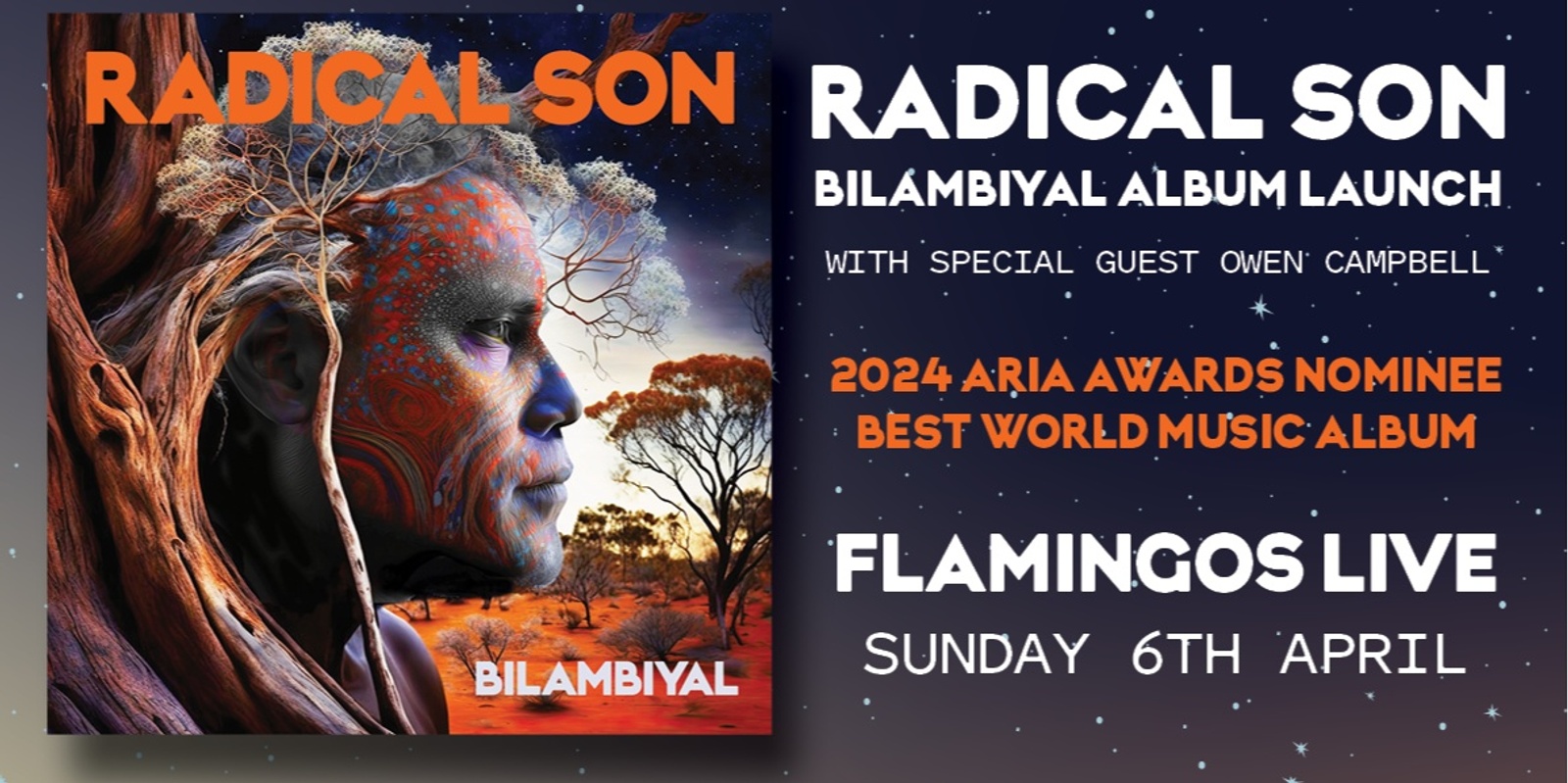 Banner image for RADICAL SON Bilambiyal Album Launch special guest OWEN CAMPBELL