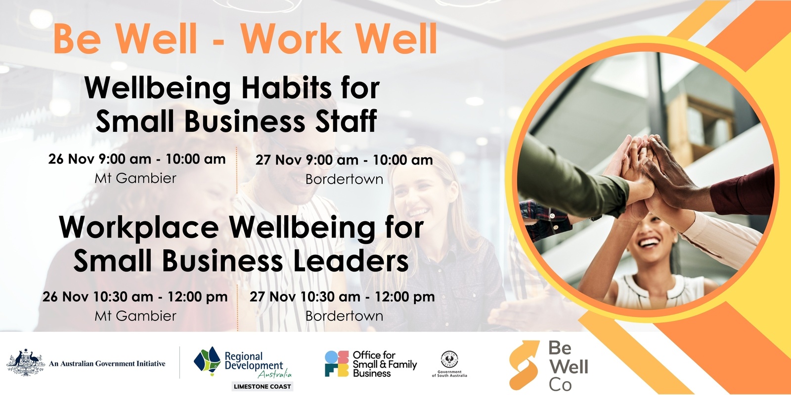 Banner image for Be Well - Work Well 