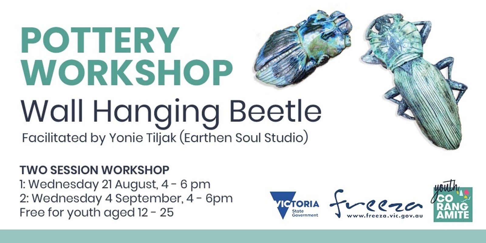 Banner image for Wall Hanging Beetle Pottery Workshop (Free)