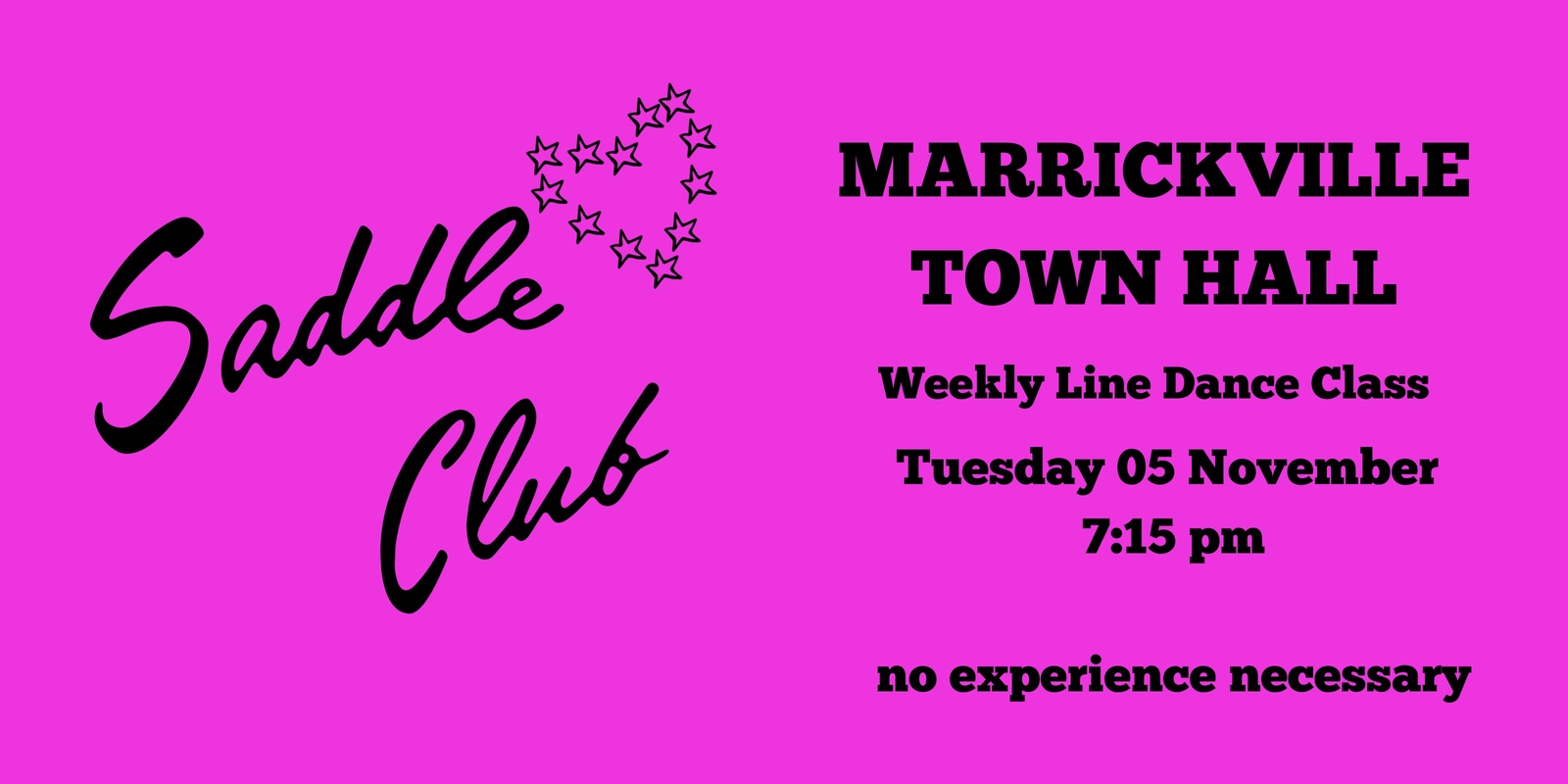 Banner image for Saddle Club - Tuesday 5 November - Weekly Line Dance Class 