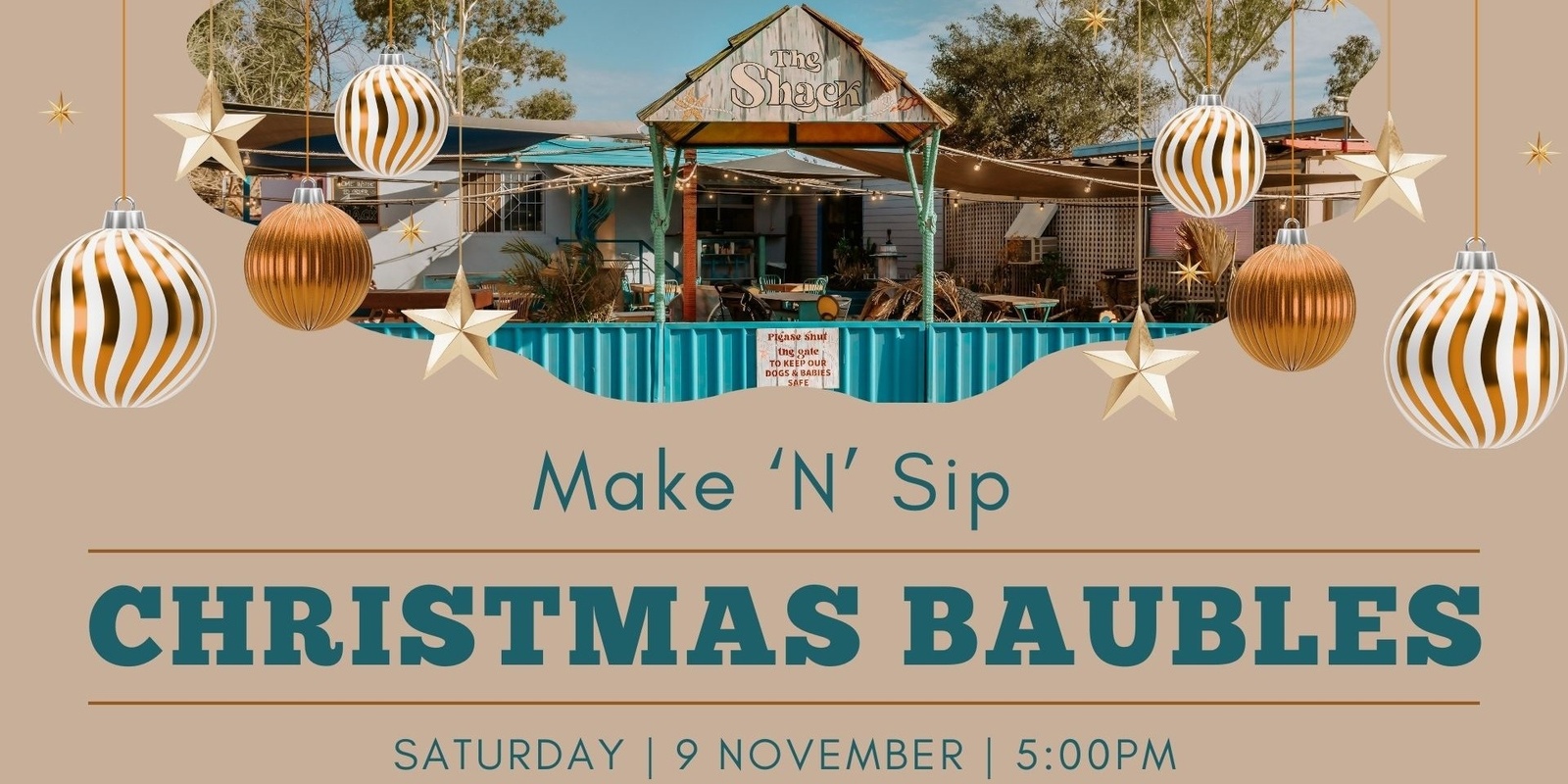 Banner image for Make 'N' Sip Christmas Baubles