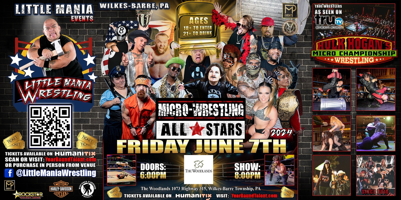 Banner image for Wilkes-Barre, PA -- Micro-Wresting All * Stars: Little Mania Rips Through the Ring!