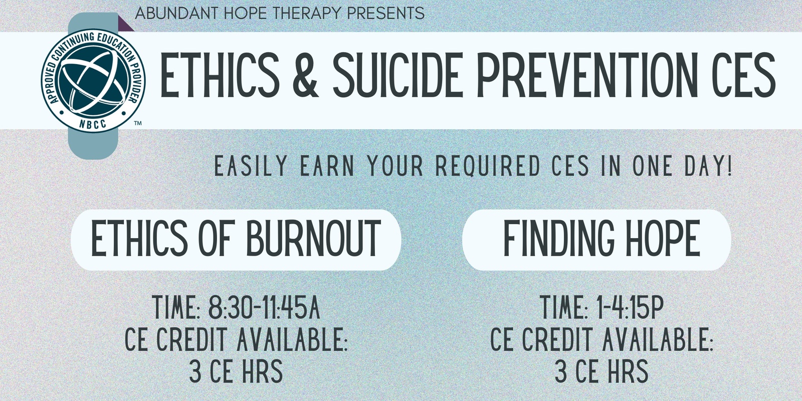 Banner image for Ethics and Suicide Prevention CEs