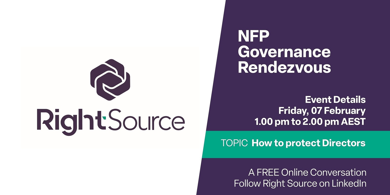 Banner image for NFP Governance Rendezvous February: How to protect Directors