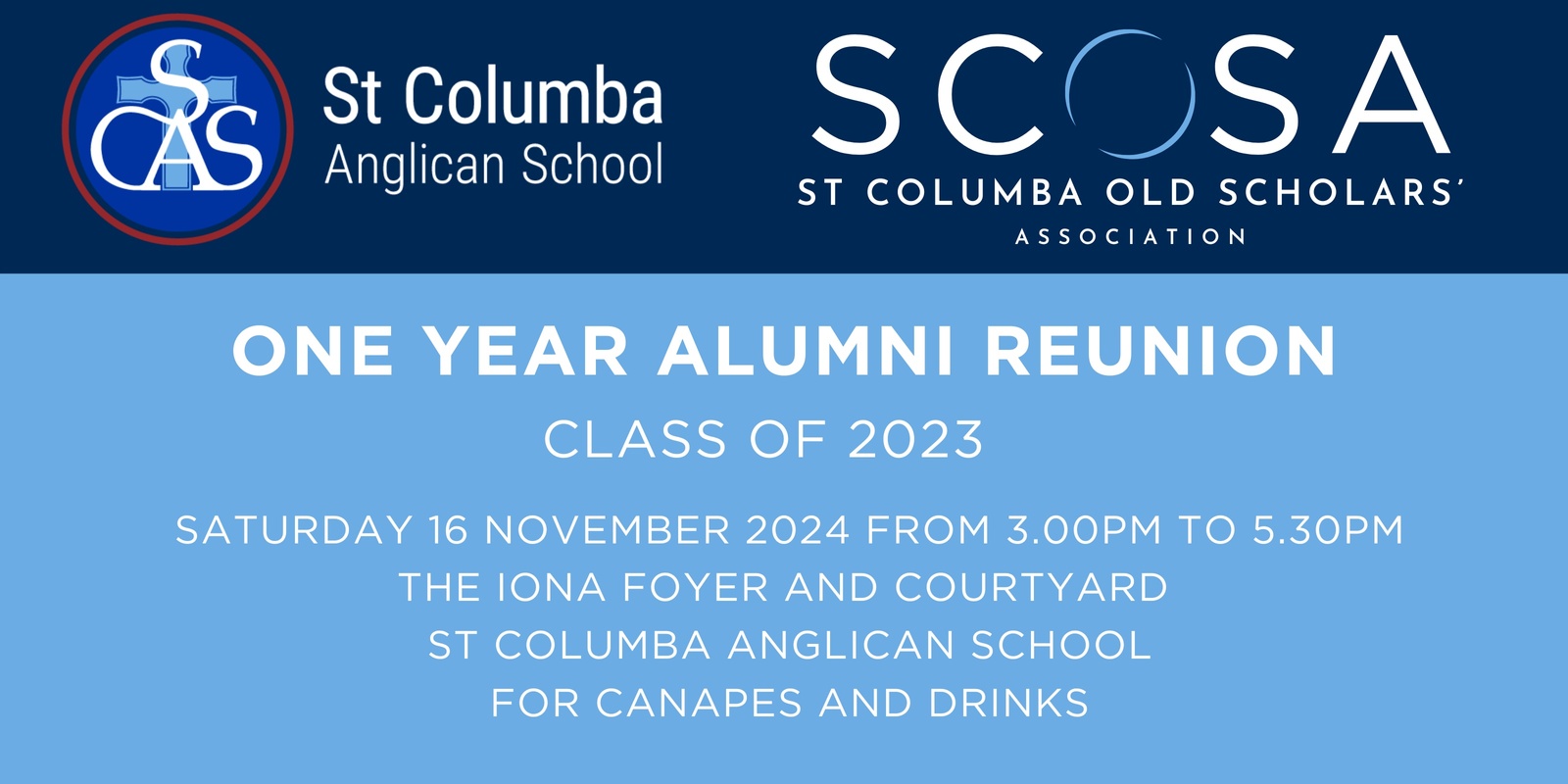 Banner image for SCAS One Year Alumni Reunion - Class of 2023