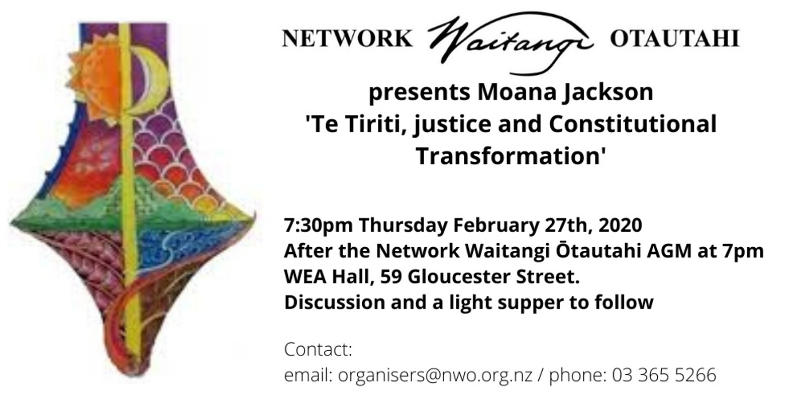 Banner image for Moana Jackson: Te Tiriti, justice and Constitutional Transformation