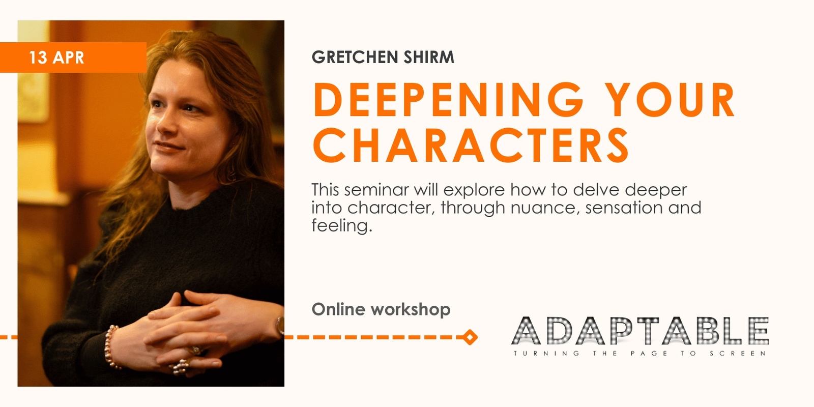 Banner image for Deepening Your Characters with Gretchen Shirm