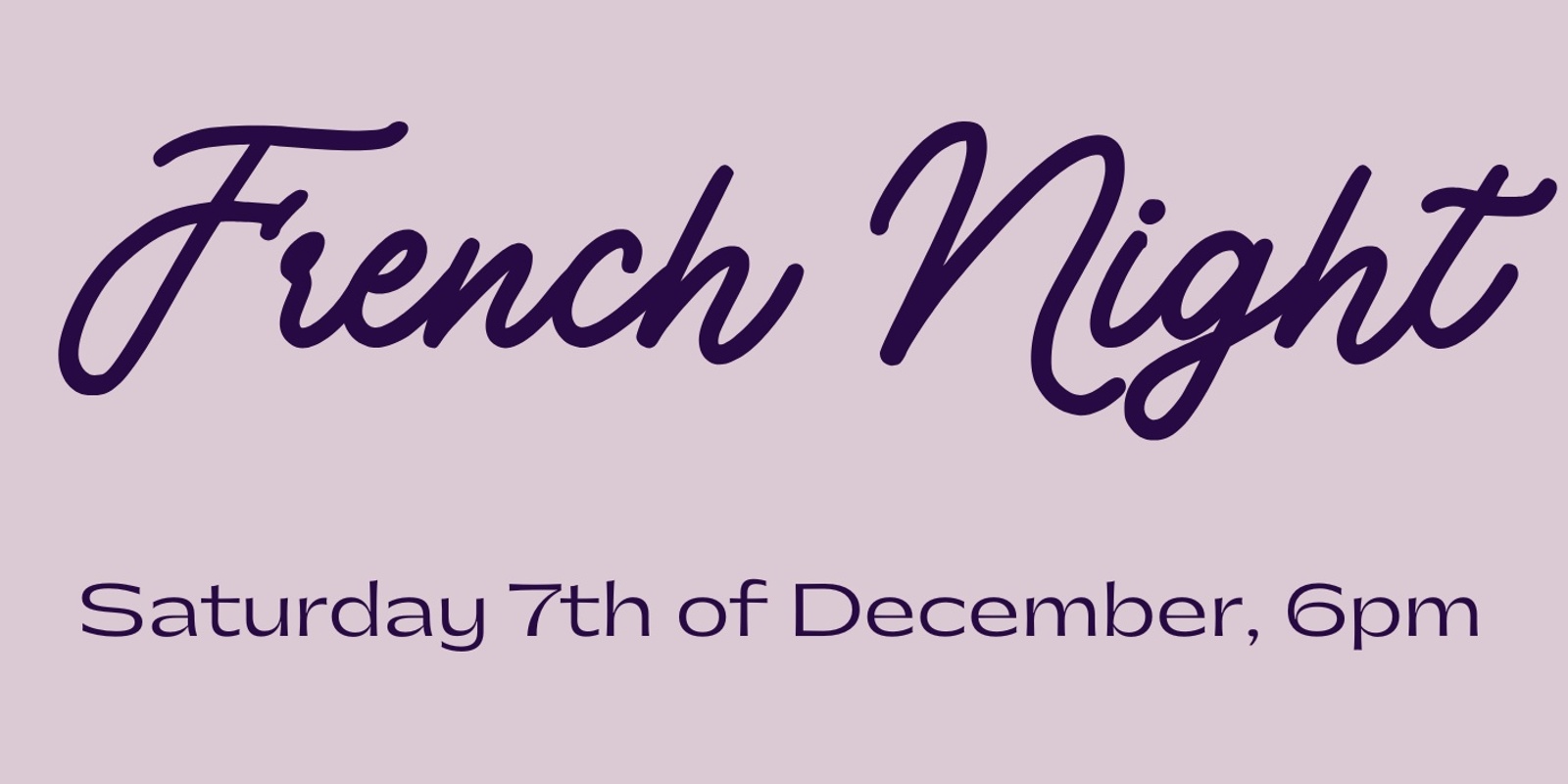 Banner image for French Night - 7th of December