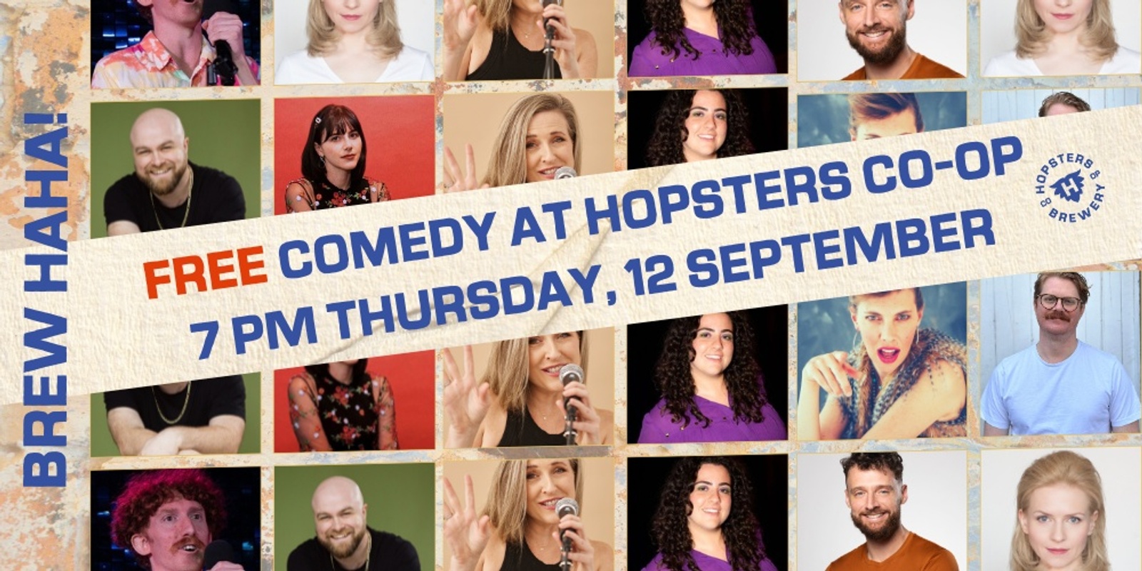 Banner image for Brew Haha - FREE Comedy at Hopsters September