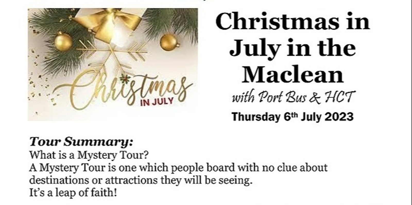 Banner image for Christmas in July in the Maclean